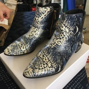 Calvin Klein Eunice Snakeskin Boots
